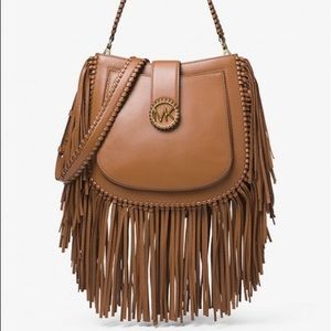 Michael Kors Medium Fringed Leather Shoulder Bag